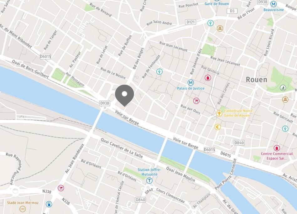 Appartement En Bord De Seine Rouen Esterno foto